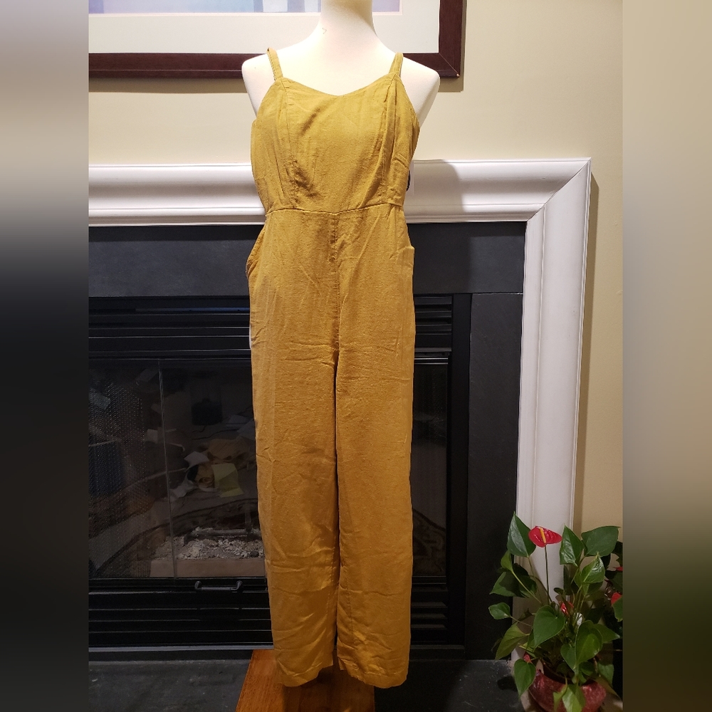 Old Navy XS Sleeveless Jumpsuit Mustard Yellow- NWT